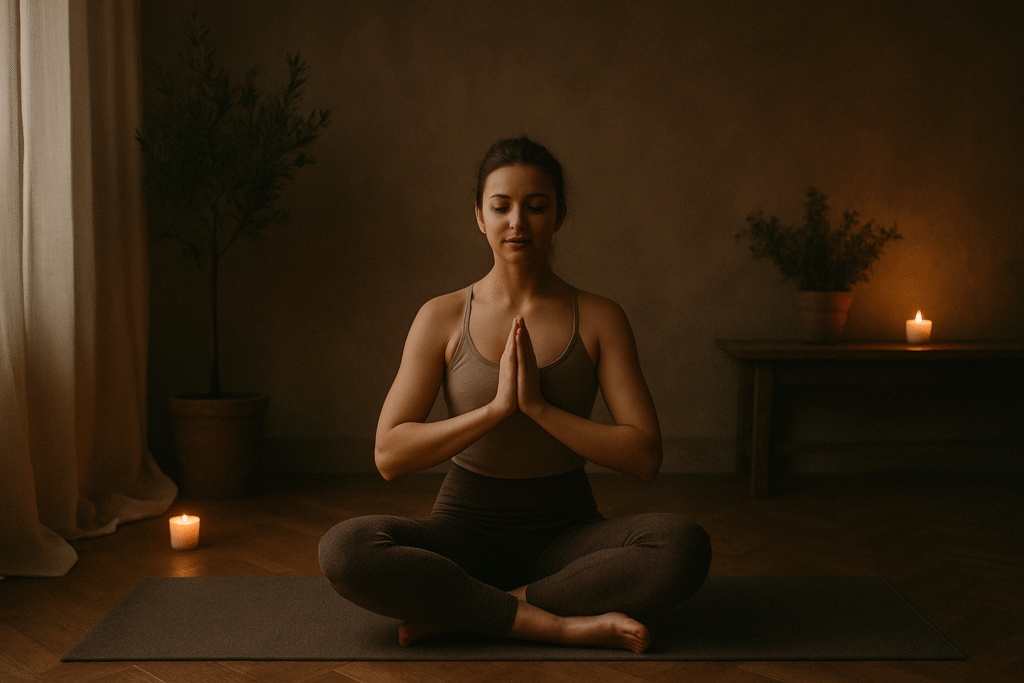 joogi kädet sydämellä